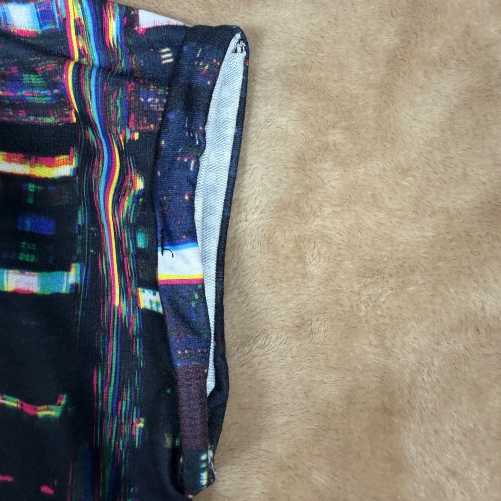 Adidas Originals City Lights Glitch Print Sleeveless Sweatshirt Trefoil XS - Picture 9 of 9